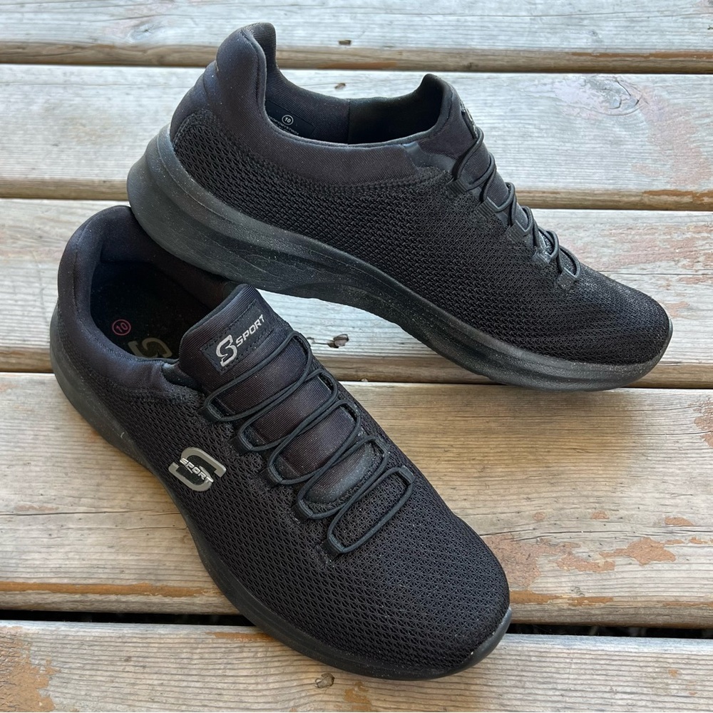 Sport by Skechers Black Slip On Sneakers - Size 10